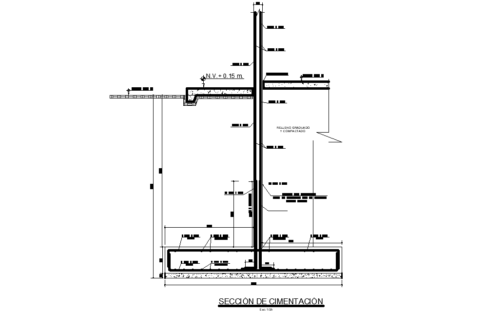 A section view of foundation of 150m3 capacity of reservoir is given in ...