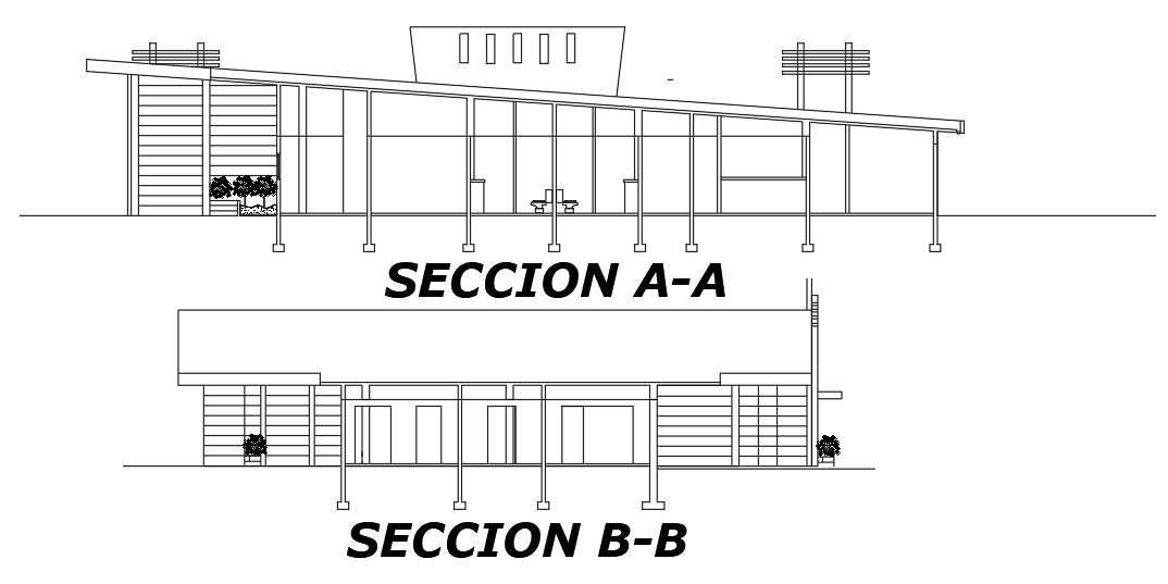 A section view of the 23x30m industrial plant is given in this AutoCAD ...