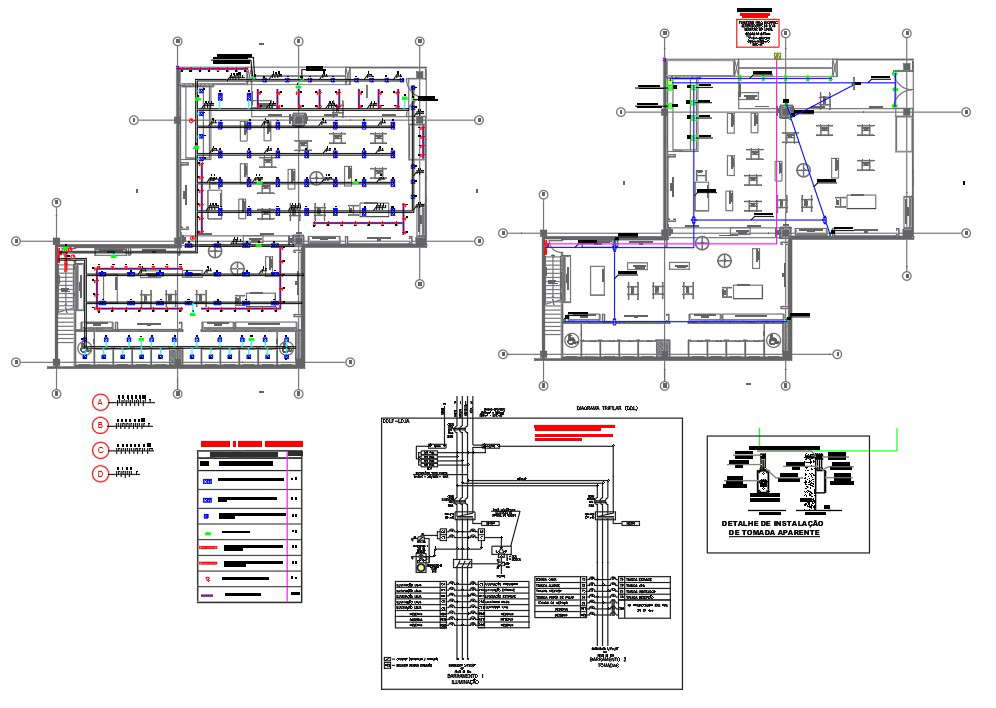 A section view of the 4x16m office building - Cadbull