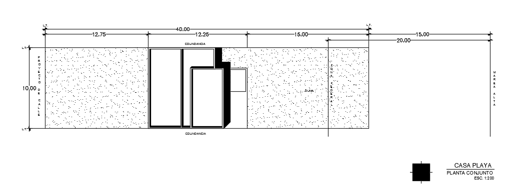 A site layout cum 10x13m house plan adjoining cad drawing is given ...