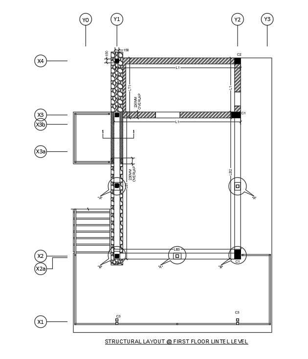 A structural layout of the 7x18m first floor office plan is given in ...