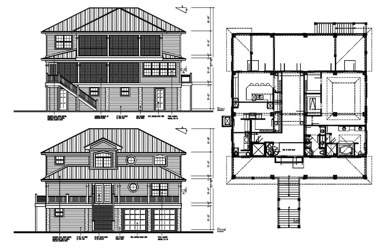 attic-house-plan-and-elevation-design-dwg-file-cadbull