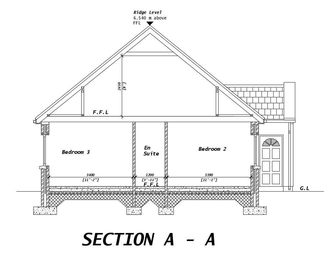 Attic Truss House Plan - Cadbull