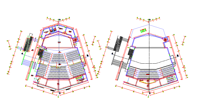 Auditorium Layout Plan Dwg File Cadbull