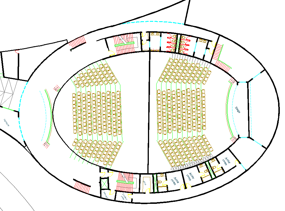 First Floor Plan Design View Of Auditorium Design Dwg - vrogue.co