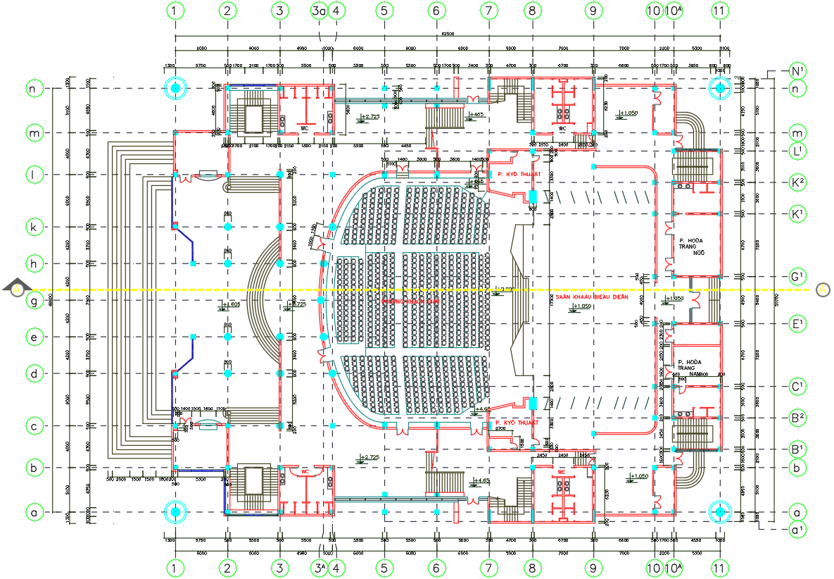 Auditorium Architecture Plan and Design Standards CAD Drawing - Cadbull