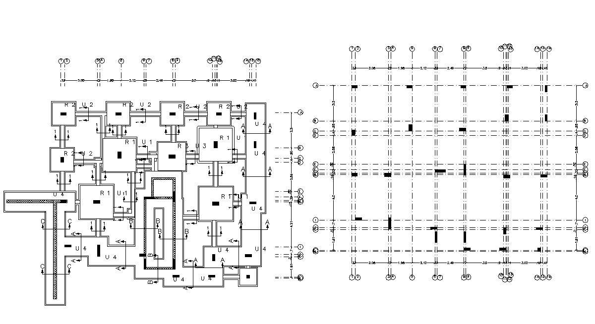 AutoCAD Drawing Of Structure Column Foundation DWG File - Cadbull