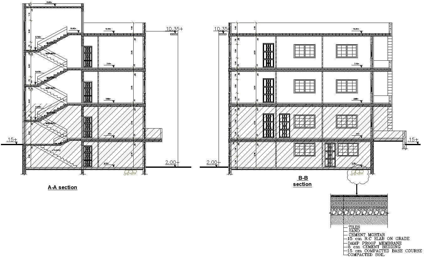 autocad-drawing-section-design-of-apartment-dwg-file-cadbull