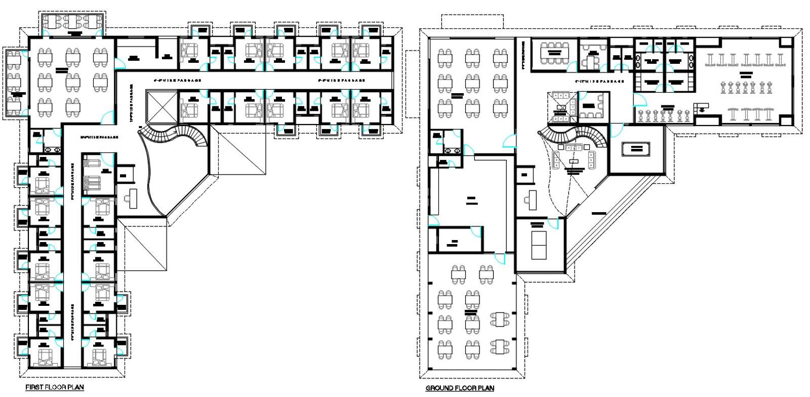 AutoCAD File Of Hotel Architecture Floor Plan CAD Drawing - Cadbull