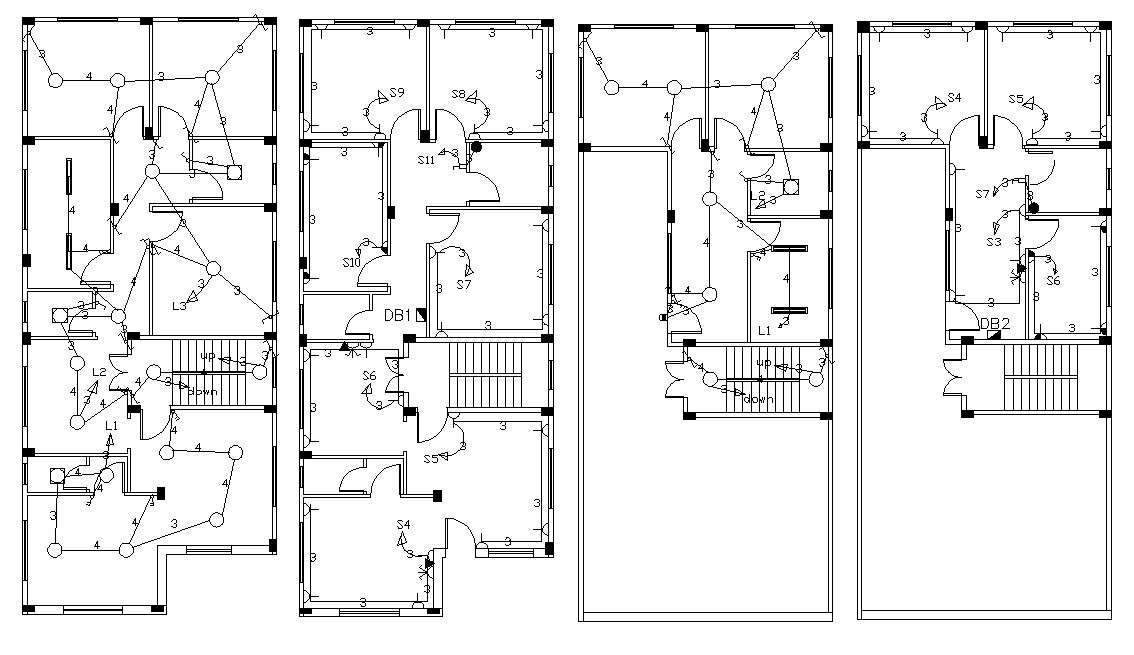 AutoCAD House Electrical Layout Plan Design DWG - Cadbull