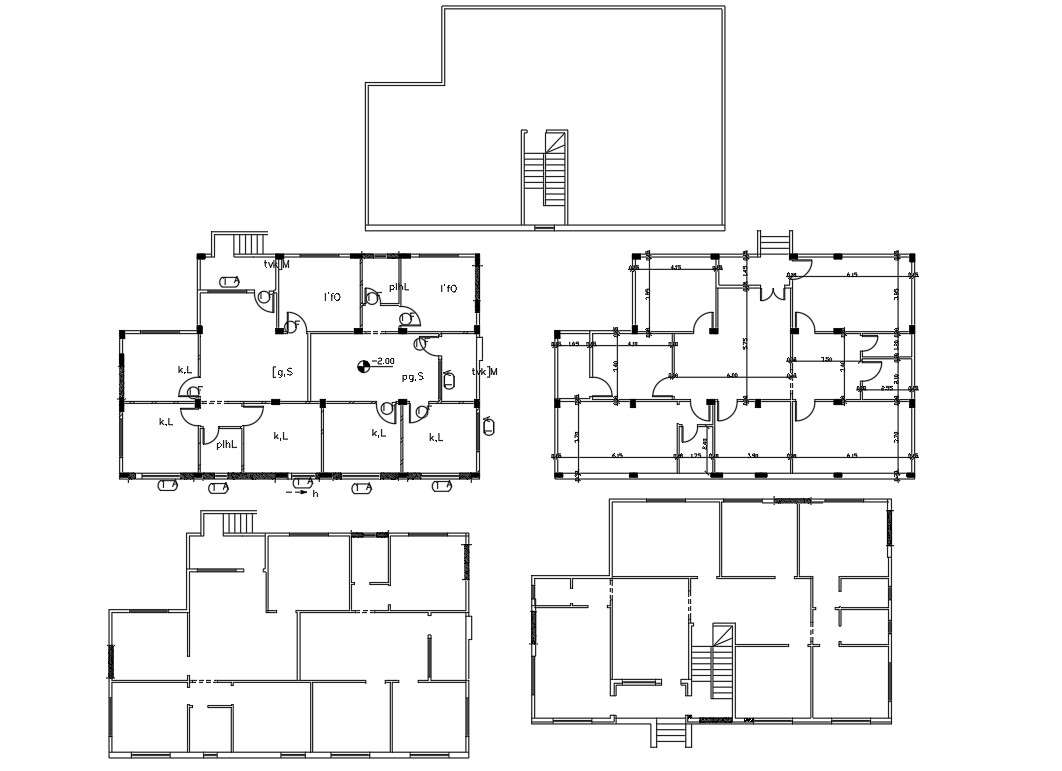 Autocad House Floor Plan Design Dwg File Cadbull