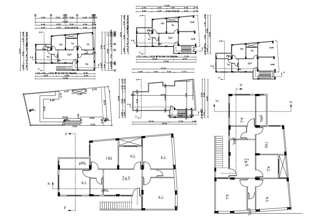 Autocad House Plan Drawing With Dimesion Cadbull