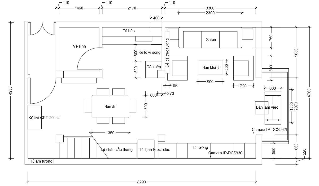 autocad floor plan with dimensions