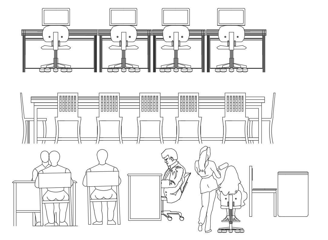 AutoCAD Office Furniture Blocks - Cadbull