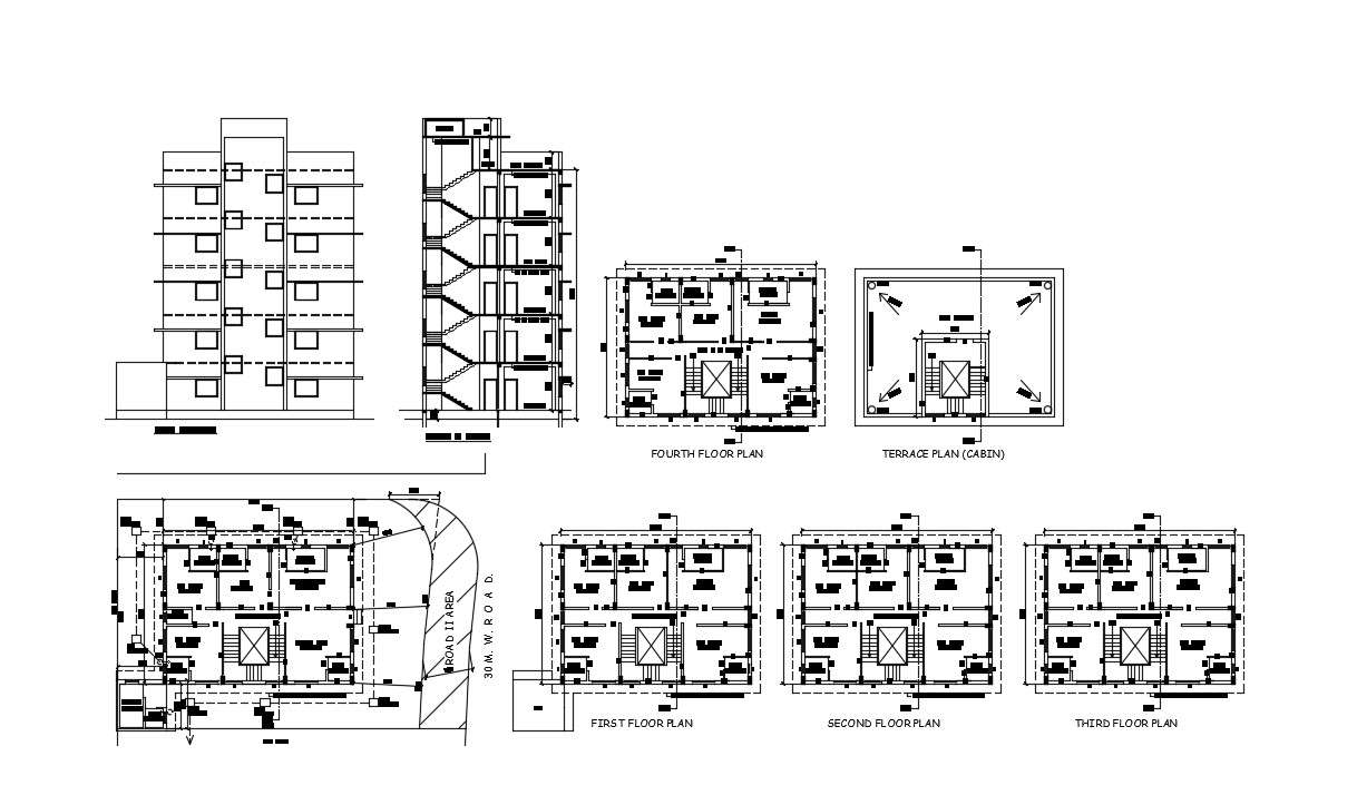 Autocad Residential Plans Cadbull