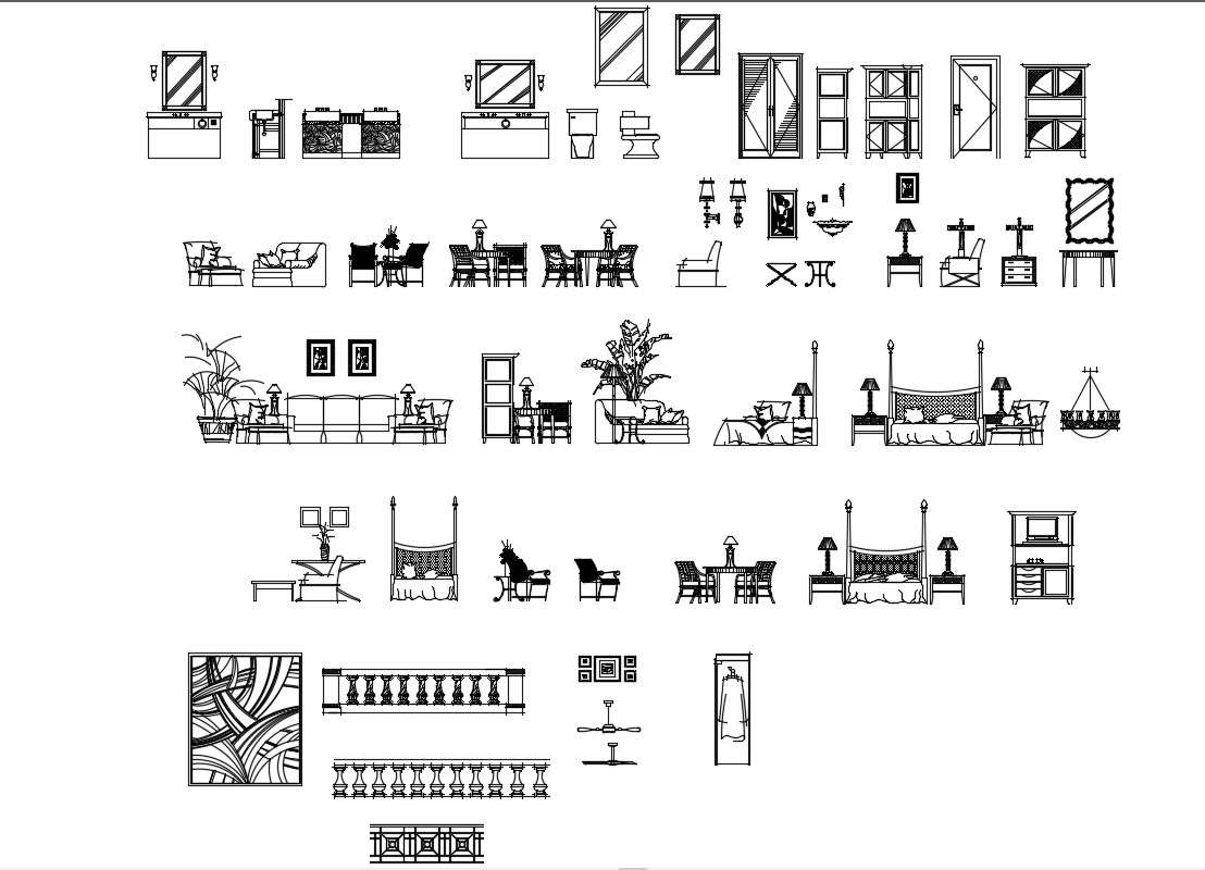 Autocad Furniture Blocks Dwg Free Download Cadbull 3975