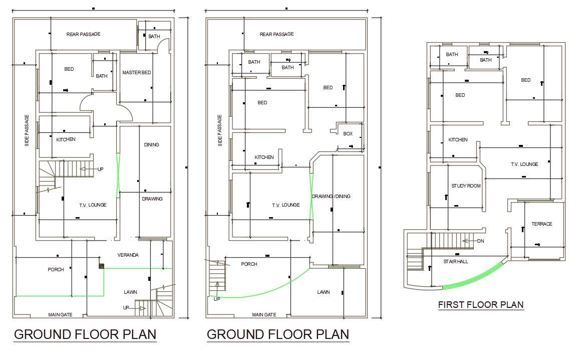 Residence project detail specified in this AutoCAD drawing file. Download  this 2d Auto-CAD drawing file. | Autocad drawing, Autocad, Simple floor  plans
