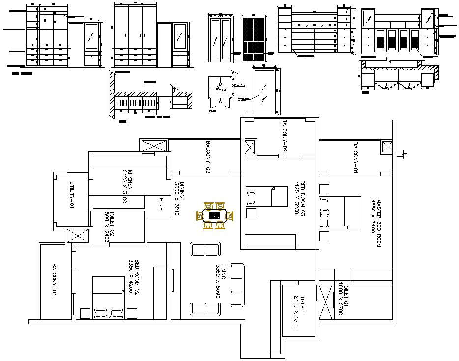  AutoCAD  2D  DWG Drawing furniture  Blocks are available in 