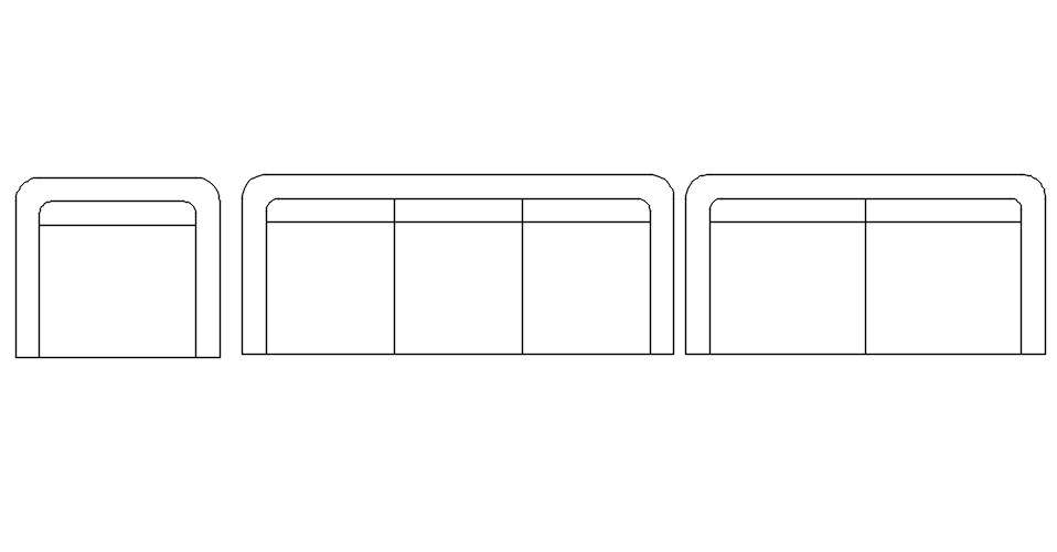 AutoCAD 2D blocks of sofa, dwg file, CAD file - Cadbull