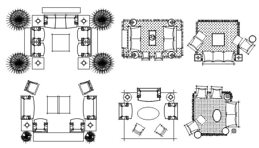 Autocad 2d Blocks Of Sofa Set Dwg File Cad File Cadbull 6649