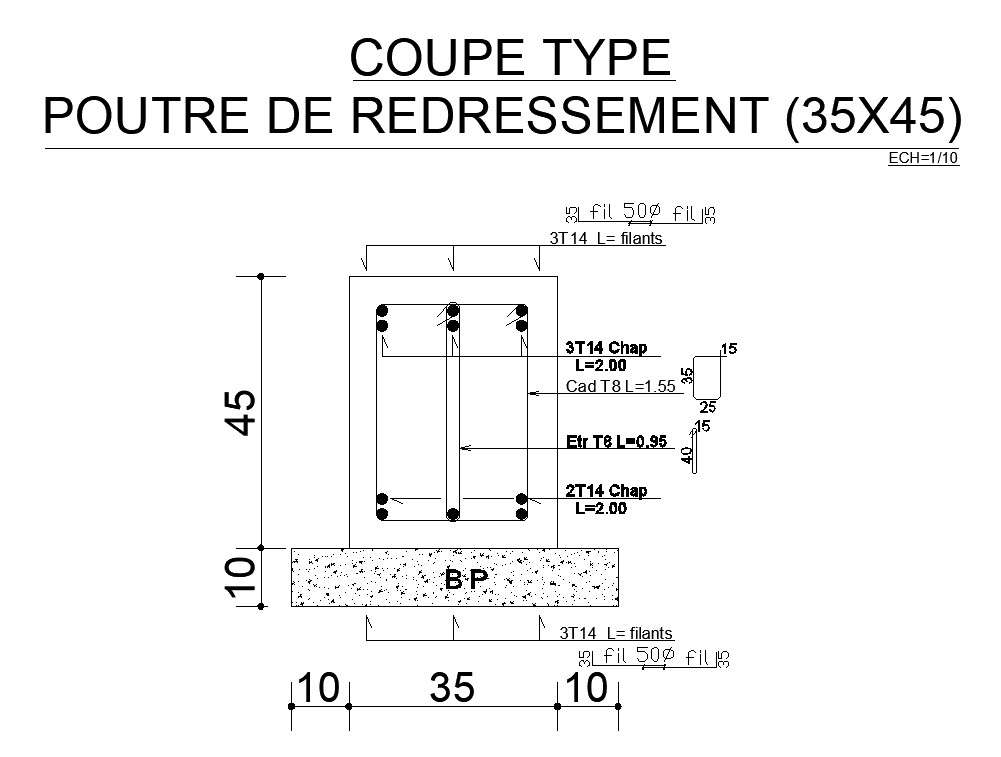 Autocad D Drawing Of Typical Beam Section Details Cad File Dwg File Cadbull