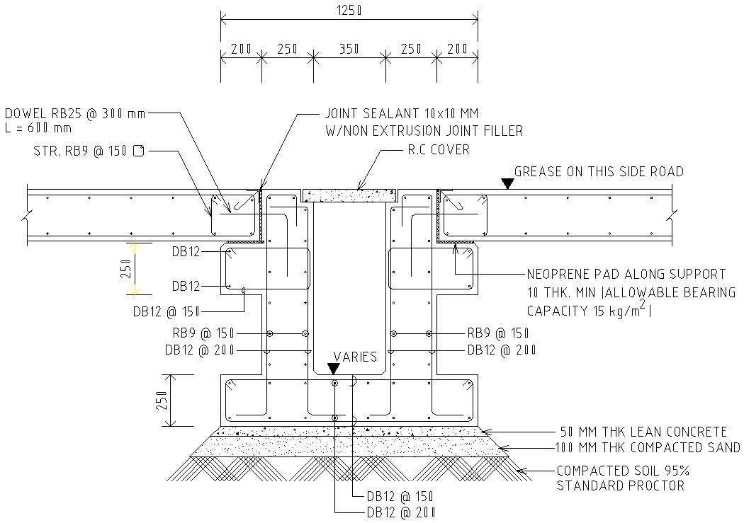 Autocad 2d File Shows The Details Of The Typical Gutter And Manhole 