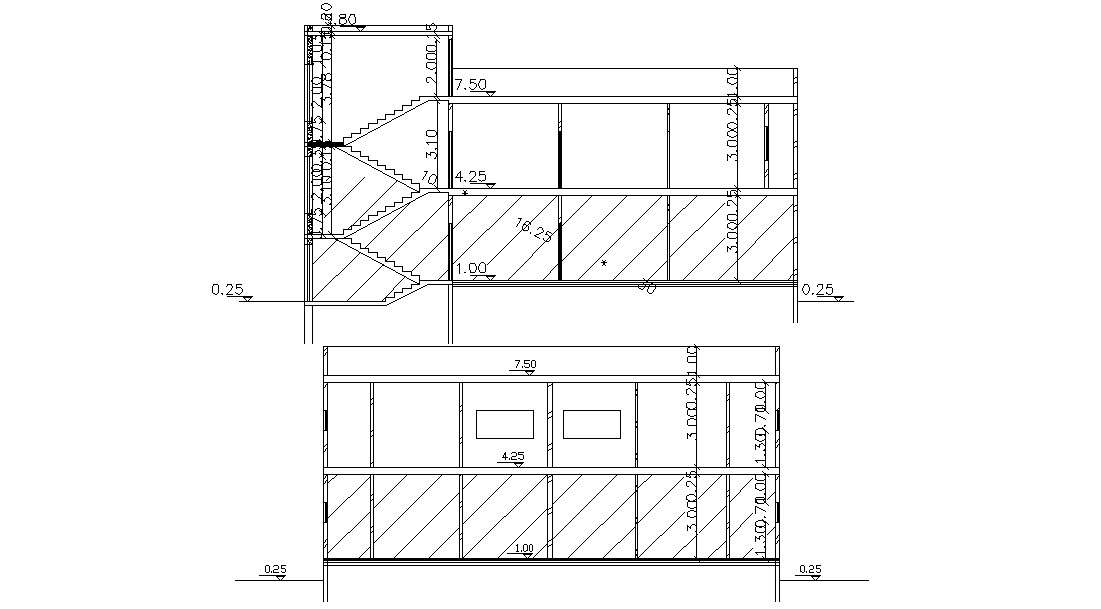 Autocad Building Free Section Drawing Dwg File - Cadbull