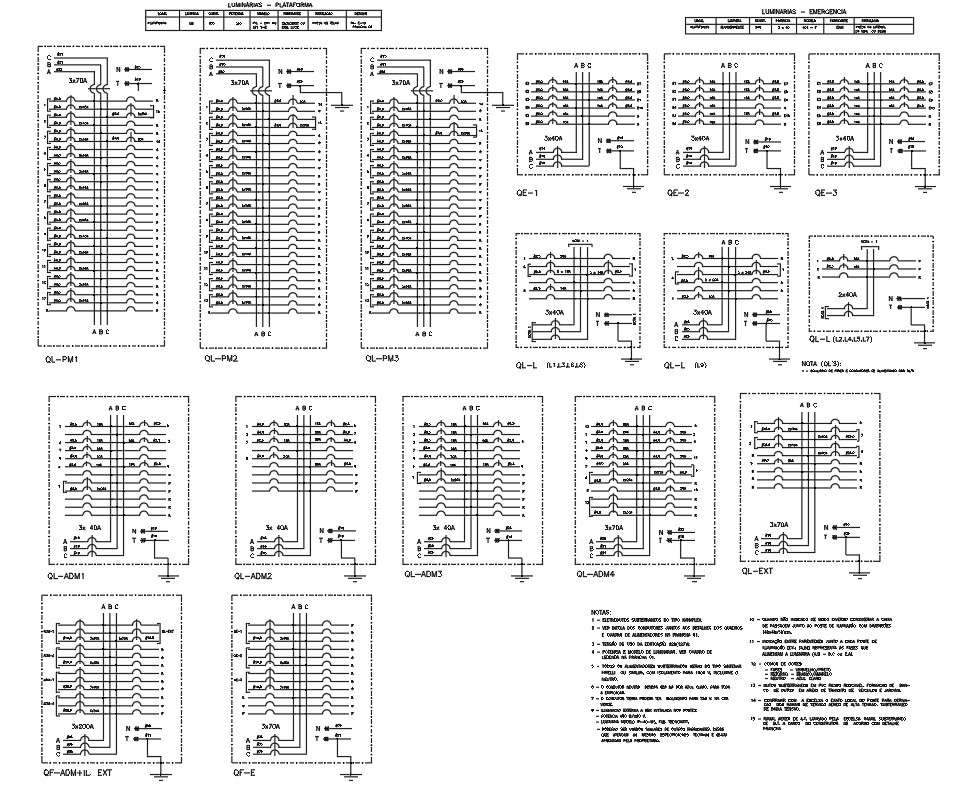 AutoCAD DWG Drawing of the Electrical Installation project plan drawing ...