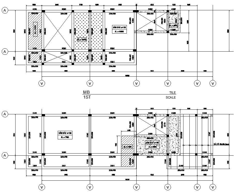 AutoCAD DWG drawing file contains Floor plan Column marking details ...