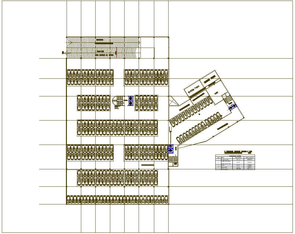 AutoCAD DWG drawing file of the office building a detailed car parking ...