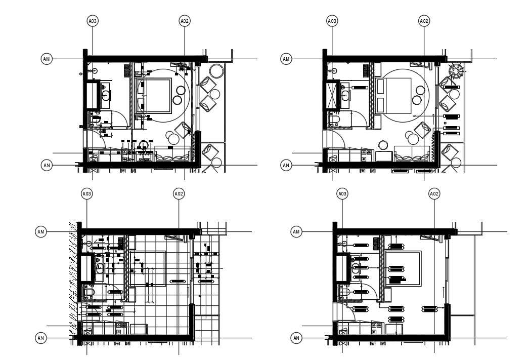 Autocad Dwg File Showing Unit Plan Of A Guest Room Of A Hotel Download The Autocad Dwg File