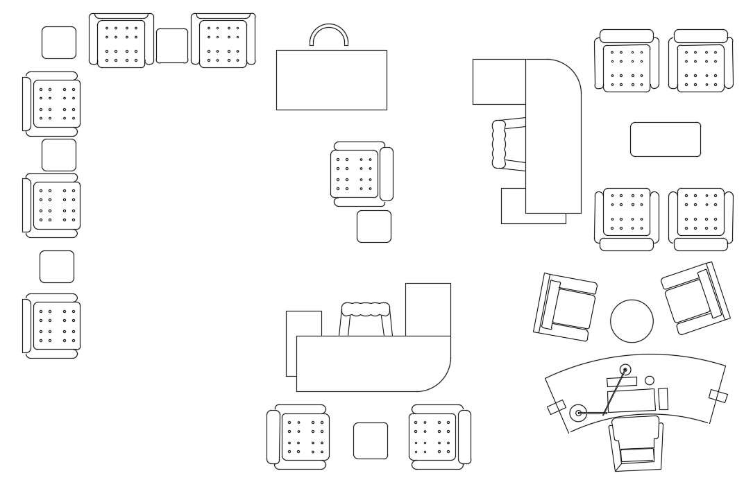 AutoCAD Drawing DWG file of the various types of L shape tables and ...