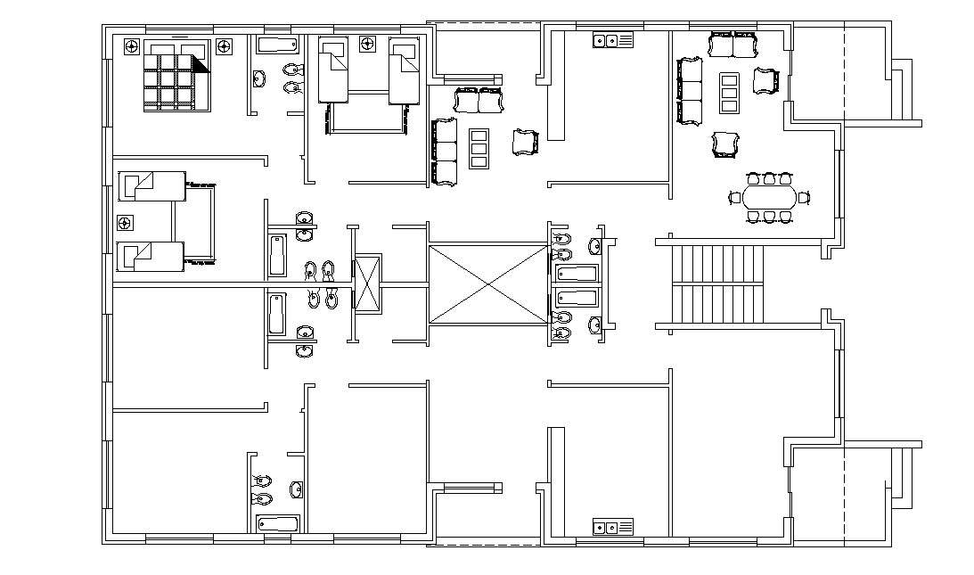 autocad-drawing-residential-house-floor-plan-cadbull