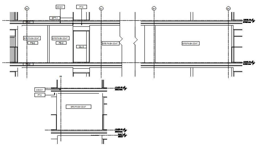 AutoCAD Drawing of the section and elevation plan of the doors.Download ...