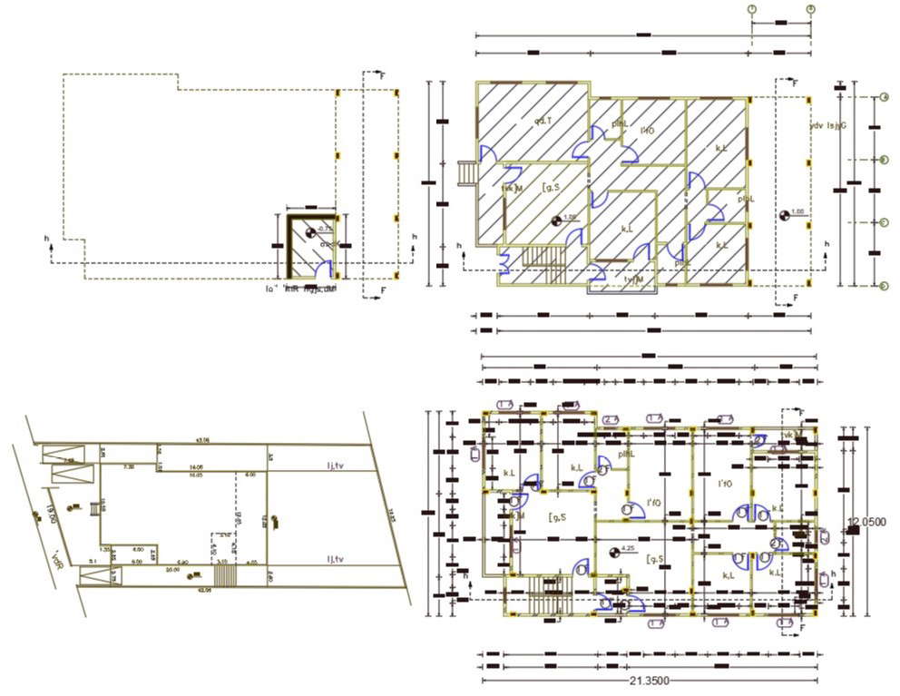 AutoCAD File Of 3 BHK Apartment Plan Design - Cadbull