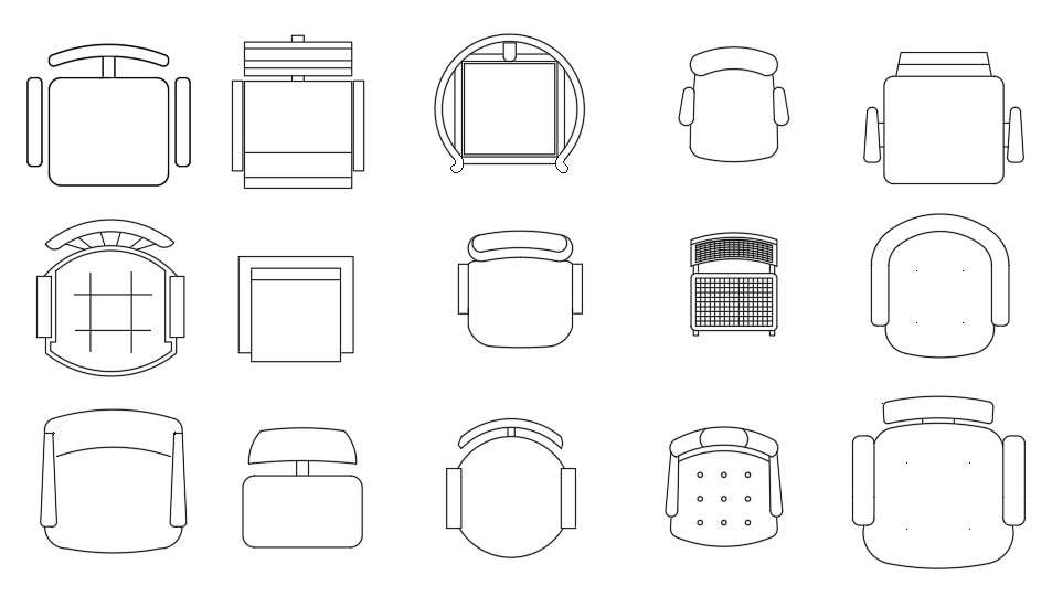 Autocad Chair Furniture Blocks Drawing Cadbull | Images and Photos finder