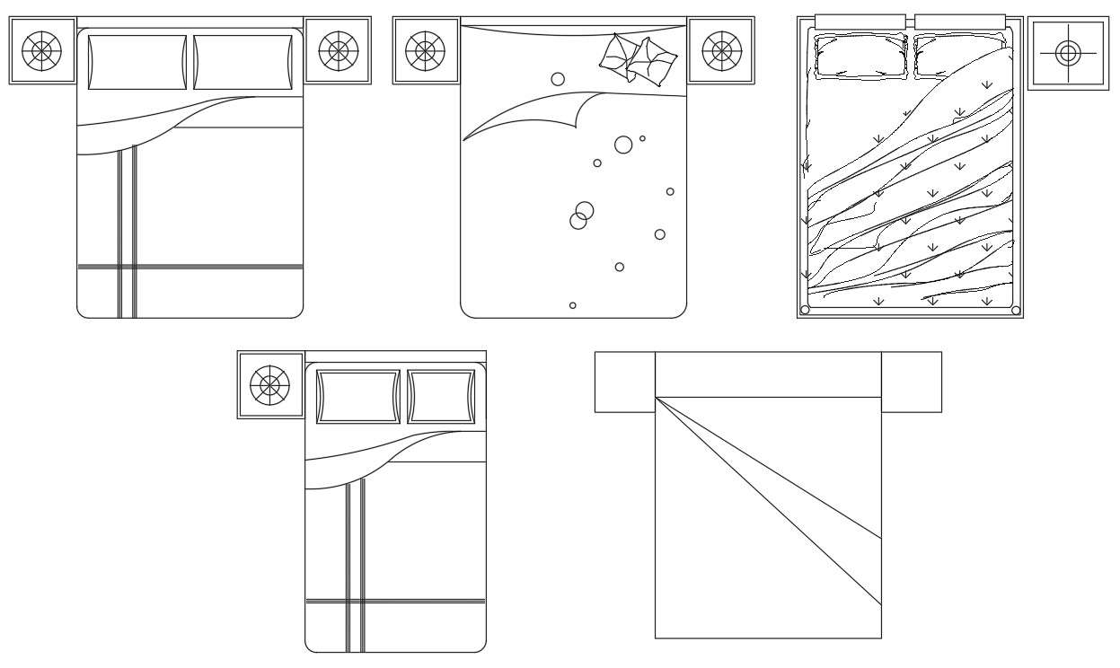 AutoCAD Furniture Double CAD Blocks Drawing - Cadbull