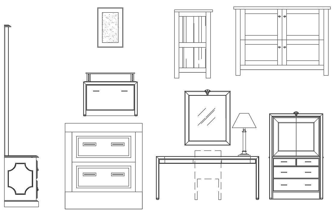 AutoCAD Furniture Free CAD Blocks Download - Cadbull