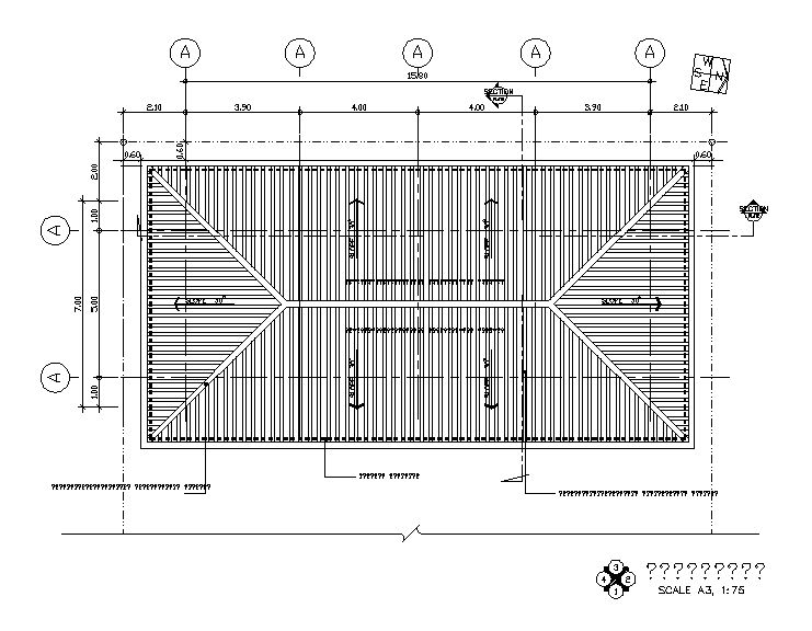 AutoCAD House Span Roof Plan Free Download DWG File - Cadbull