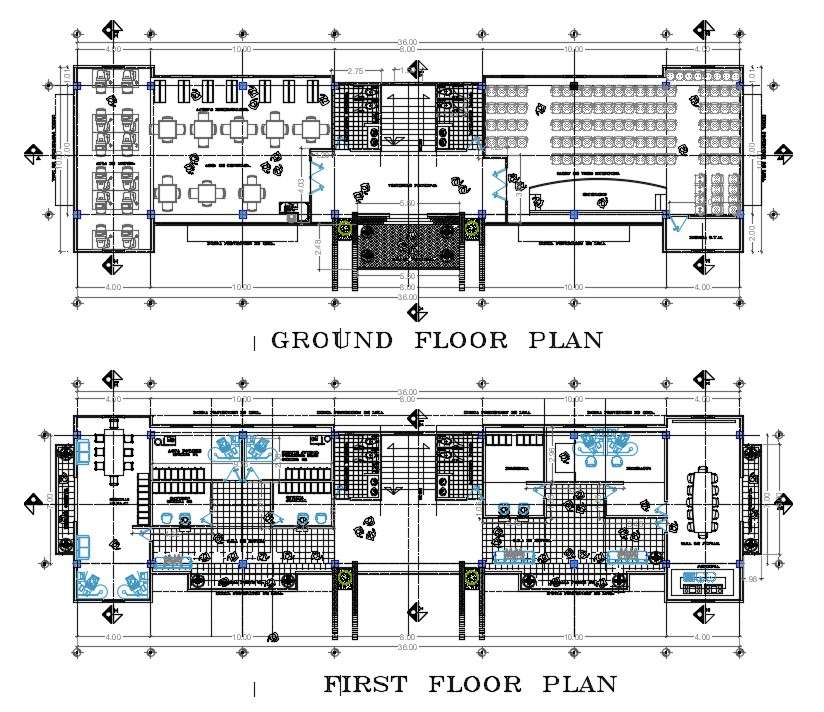 AutoCAD Office Building Floor Plan Drawing DWG File - Cadbull