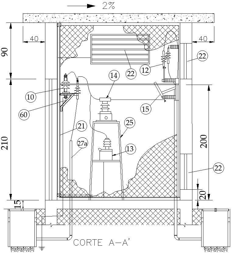 AutoCAD drawing of ELECTRIC POWER SUPPLY IN PRIMARY DISTRIBUTION