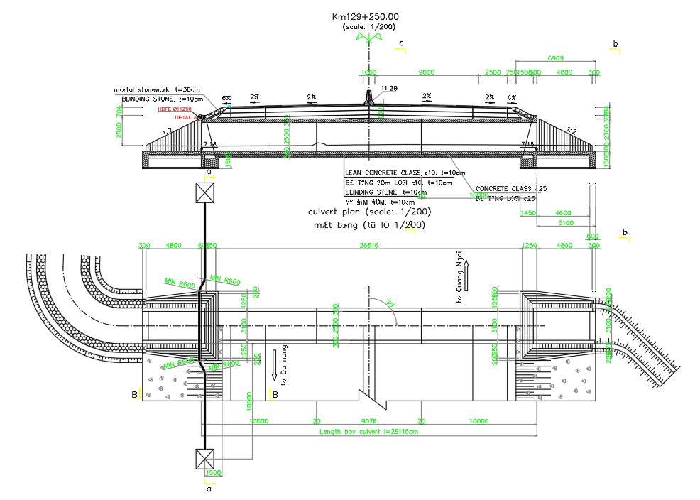 AutoCAD drawing of the culvert plan section details.Download the ...