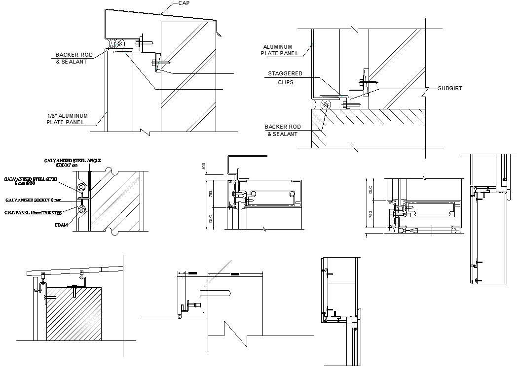 AutoCAD file shows the details of the Galvanized steel sectional ...