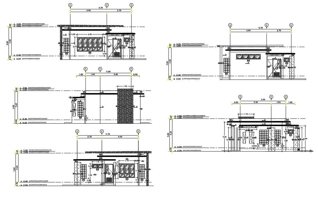 Autocad Dwg File Showing Front Elevation Of A House Plan Download The