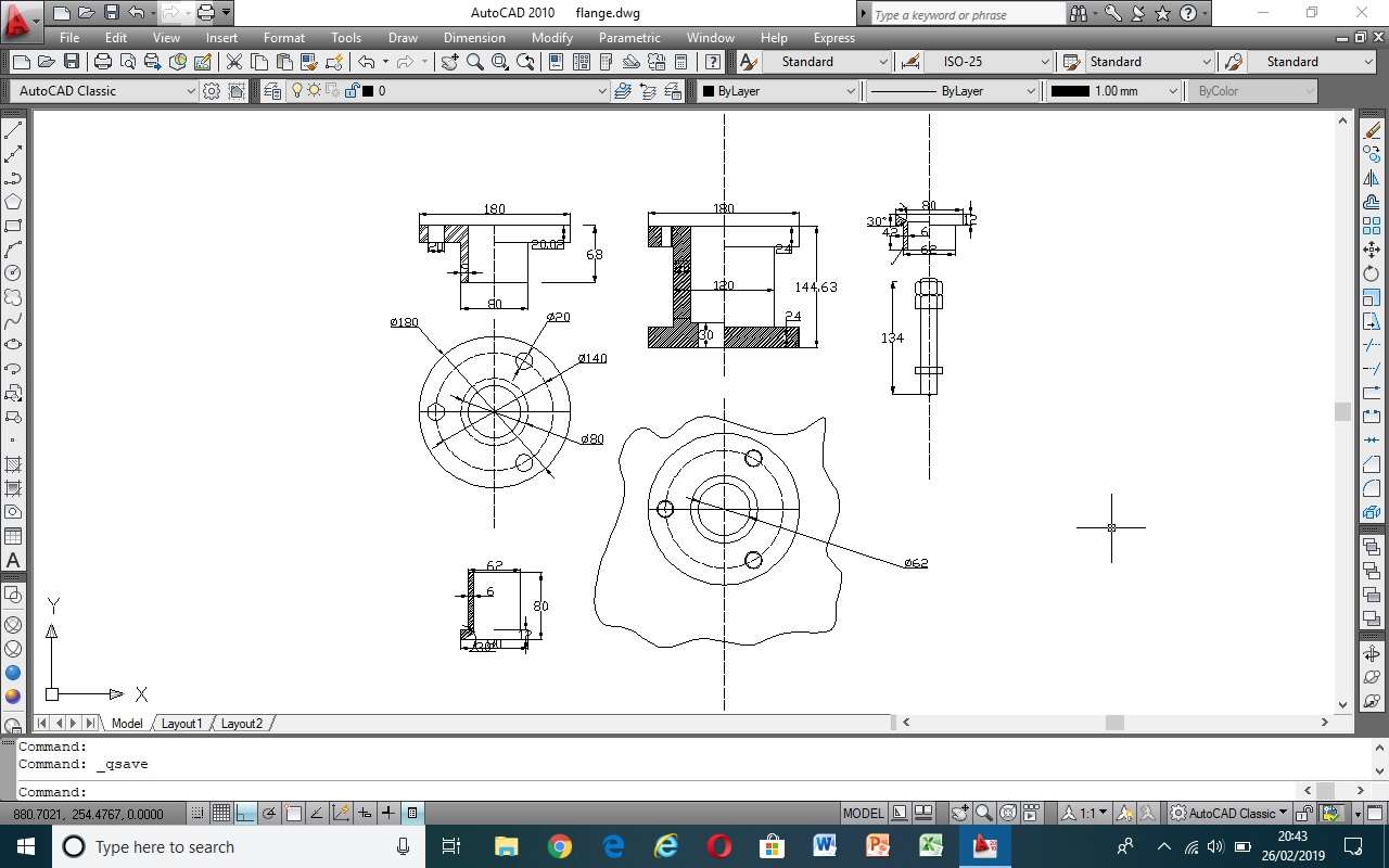 2D CAD EXERCISES 366 - STUDYCADCAM | Autocad drawing, Technical drawing,  Autocad
