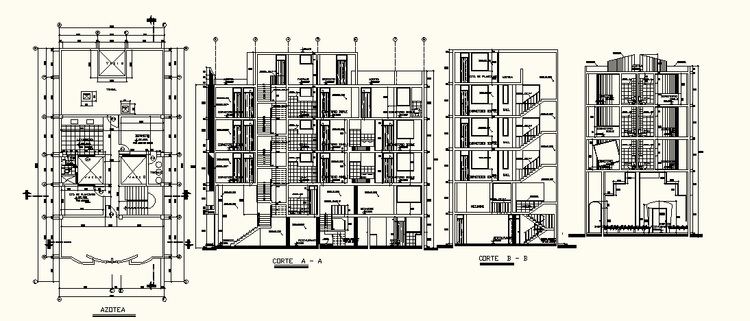 Hostel Drawing In Autocad File - Cadbull