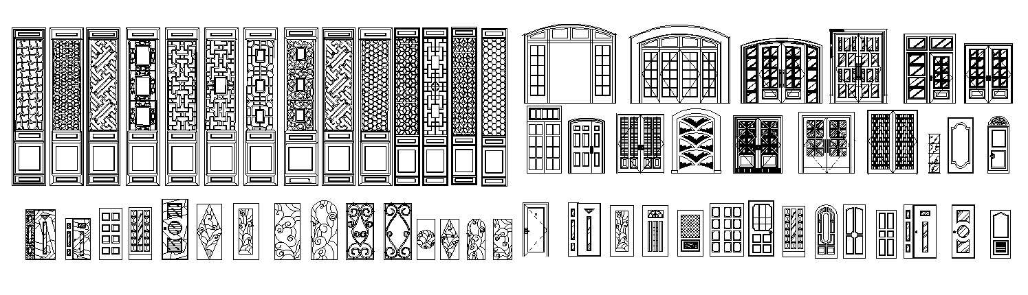 Autocad block of door design - Cadbull