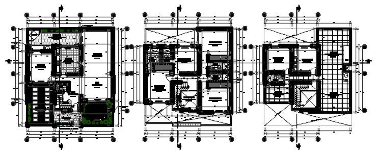 Autocad drawing of a house design with detail dimension - Cadbull