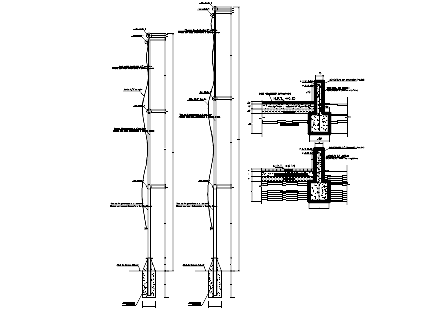 Autocad drawing of construction detail - Cadbull