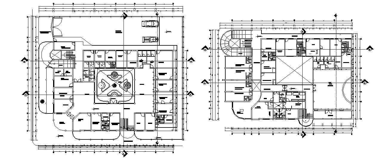 Autocad drawing of health center - Cadbull